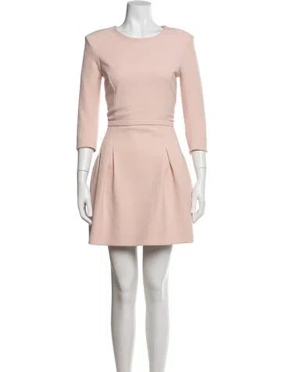 Pre-owned Maje Crew Neck Mini Dress In Pink
