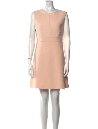 Pre-owned Maje Crew Neck Mini Dress In Pink