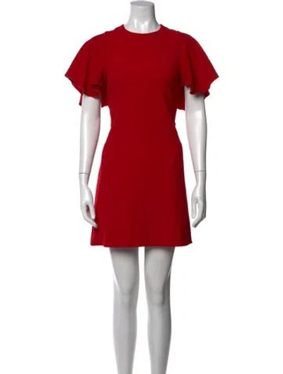 Pre-owned Maje Crew Neck Mini Dress In Red