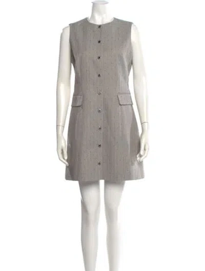 Pre-owned Maje Crew Neck Mini Dress W/ Tags In Neutral