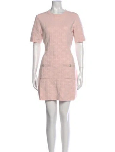 Pre-owned Maje Crew Neck Mini Dress W/ Tags In Pink