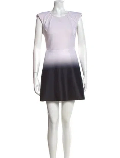 Pre-owned Maje Crew Neck Mini Dress In White