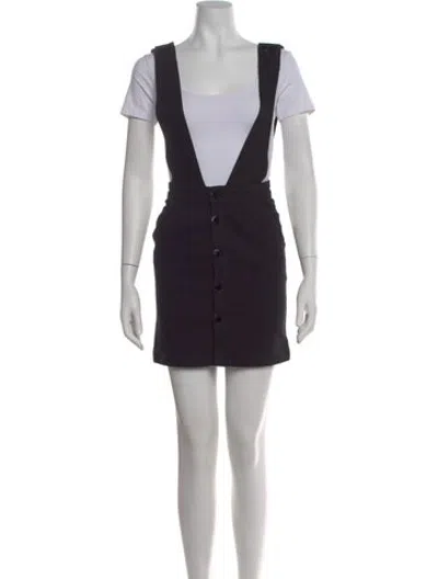 Pre-owned Maje Crew Neck Overalls In Black