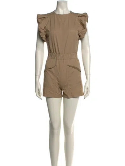 Pre-owned Maje Crew Neck Romper In Neutral