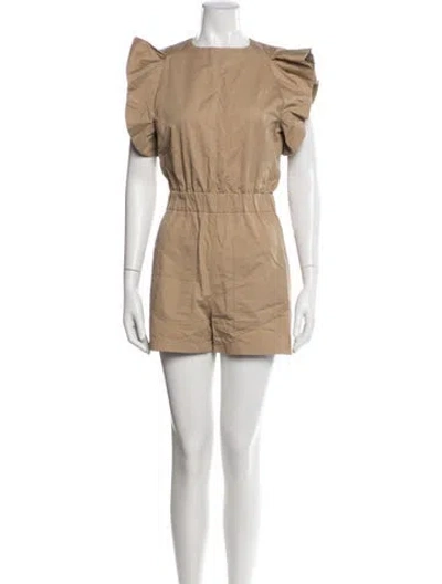 Pre-owned Maje Crew Neck Romper In Neutral