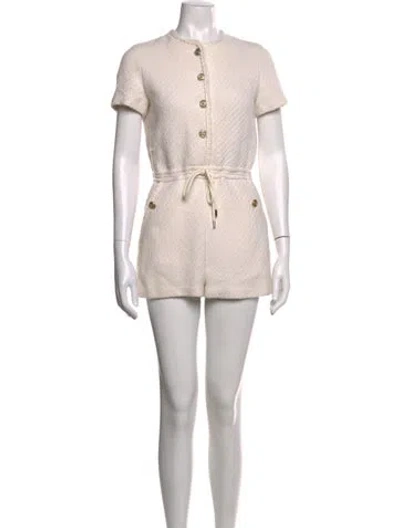 Pre-owned Maje Crew Neck Romper In Neutral