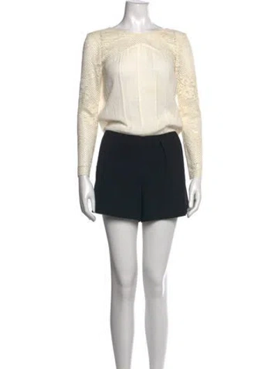 Pre-owned Maje Crew Neck Romper In Neutral