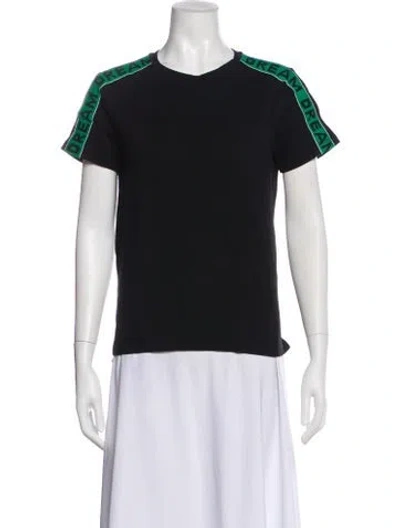 Pre-owned Maje Crew Neck Short Sleeve T-shirt In Black