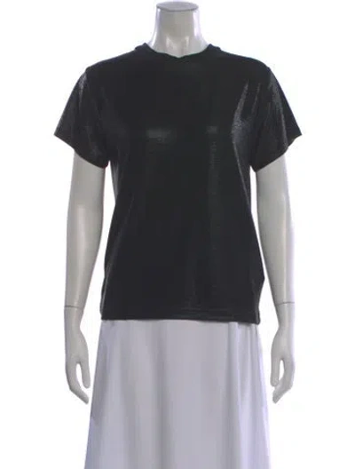 Pre-owned Maje Crew Neck Short Sleeve T-shirt In Black
