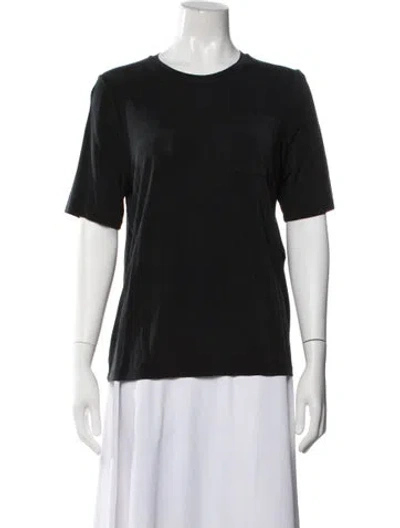 Pre-owned Maje Crew Neck Short Sleeve T-shirt In Black
