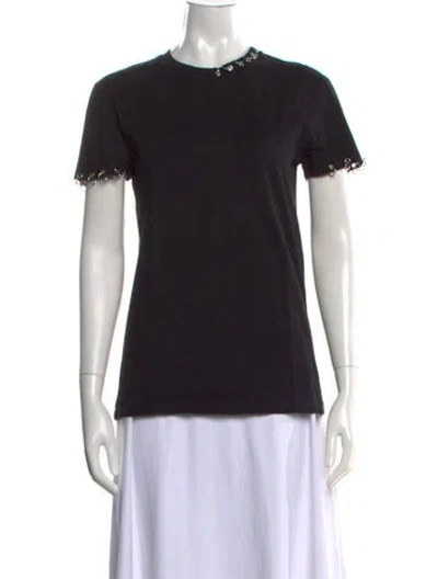 Pre-owned Maje Crew Neck Short Sleeve T-shirt In Black