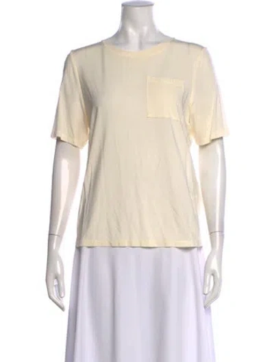 Pre-owned Maje Crew Neck Short Sleeve T-shirt In Neutrals