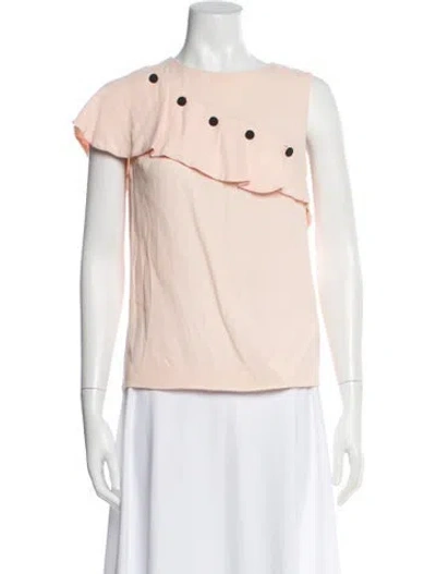 Pre-owned Maje Crew Neck Sleeveless Blouse In Multi