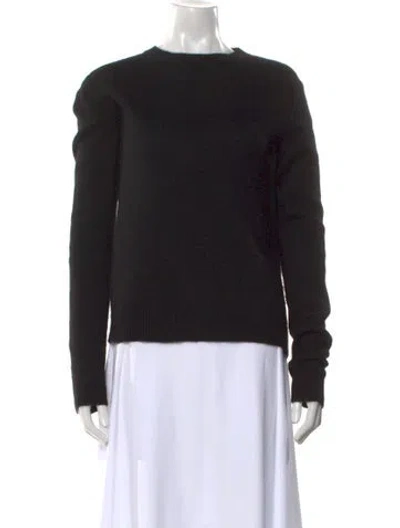 Pre-owned Maje Crew Neck Sweater In Black