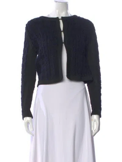 Pre-owned Maje Crew Neck Sweater In Black