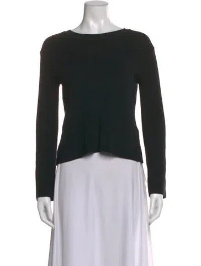 Pre-owned Maje Crew Neck Sweater In Black