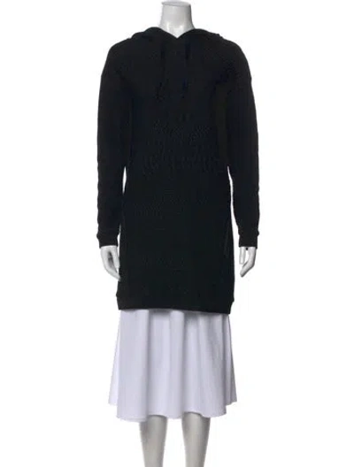 Pre-owned Maje Crew Neck Sweater In Black