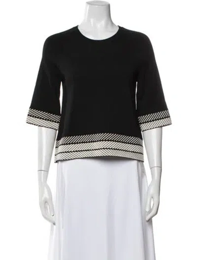 Pre-owned Maje Crew Neck Sweater In Black