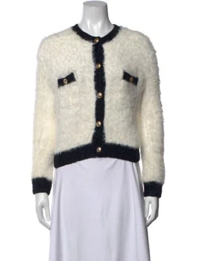 Pre-owned Maje Crew Neck Sweater In Black/neutrals