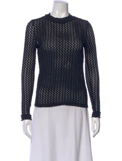 Pre-owned Maje Crew Neck Sweater In Blue