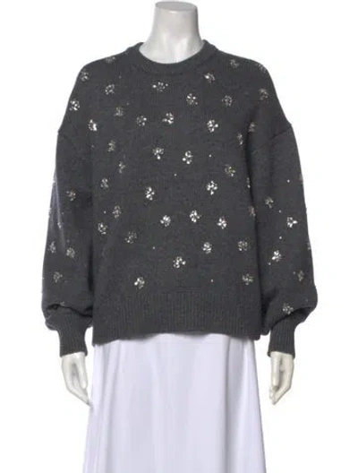 Pre-owned Maje Crew Neck Sweater In Blue