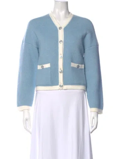 Pre-owned Maje Crew Neck Sweater In Blue