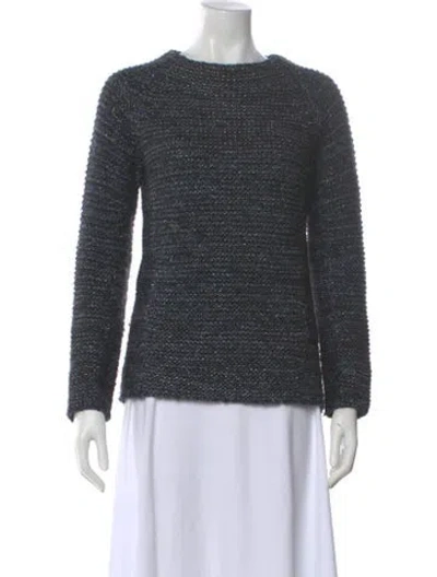 Pre-owned Maje Crew Neck Sweater In Blue