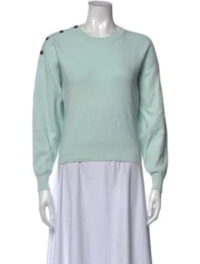 Pre-owned Maje Crew Neck Sweater In Blue/green