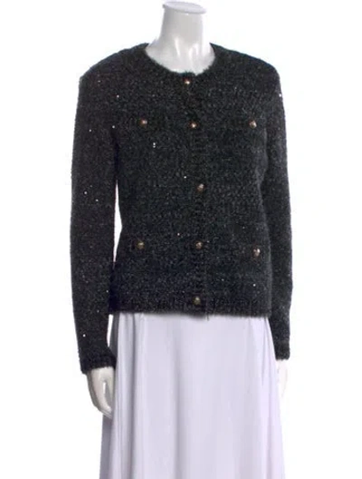 Pre-owned Maje Crew Neck Sweater In Gray