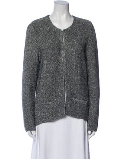 Pre-owned Maje Crew Neck Sweater In Gray