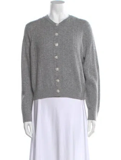 Pre-owned Maje Crew Neck Sweater In Gray