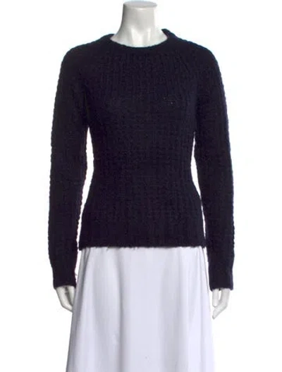 Pre-owned Maje Crew Neck Sweater In Gray