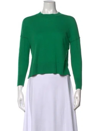 Pre-owned Maje Crew Neck Sweater In Green