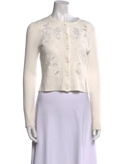 Pre-owned Maje Crew Neck Sweater In Neutral