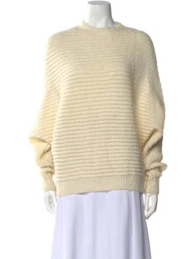 Pre-owned Maje Crew Neck Sweater In Neutral