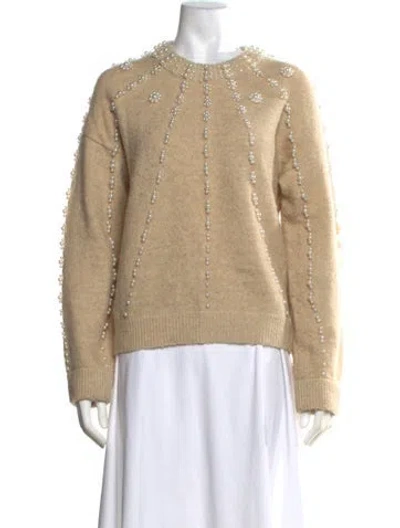 Pre-owned Maje Crew Neck Sweater In Neutral