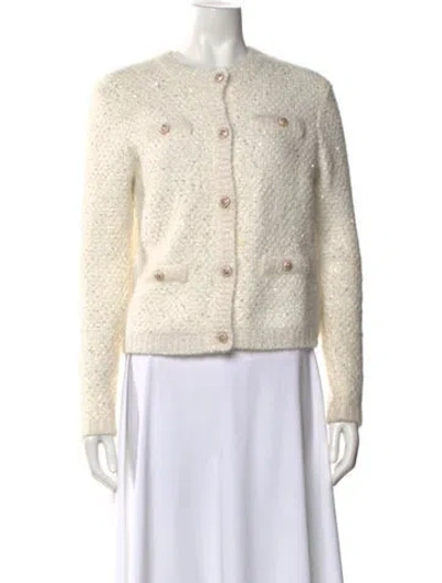 Pre-owned Maje Crew Neck Sweater In Neutral