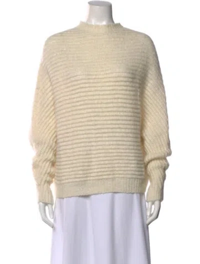 Pre-owned Maje Crew Neck Sweater In Neutral