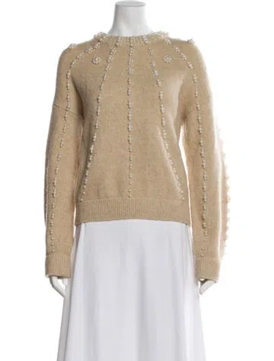 Pre-owned Maje Crew Neck Sweater In Neutral