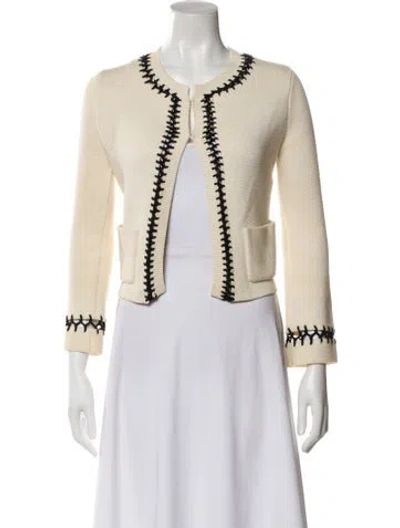 Pre-owned Maje Crew Neck Sweater In Neutral