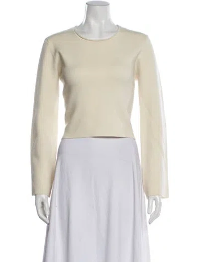 Pre-owned Maje Crew Neck Sweater In Neutral