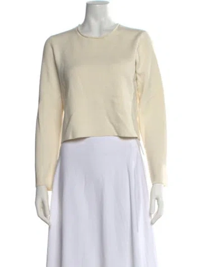 Pre-owned Maje Crew Neck Sweater In Neutral