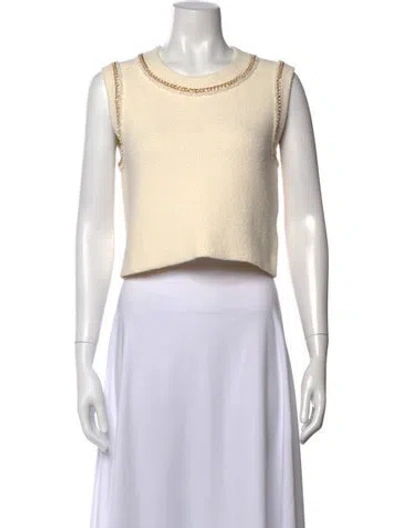 Pre-owned Maje Crew Neck Sweater In Neutral