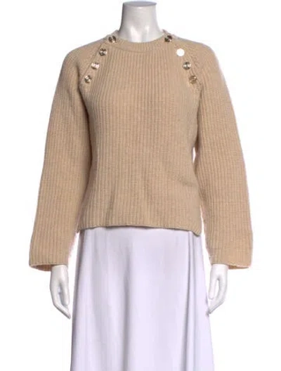 Pre-owned Maje Crew Neck Sweater In Neutrals