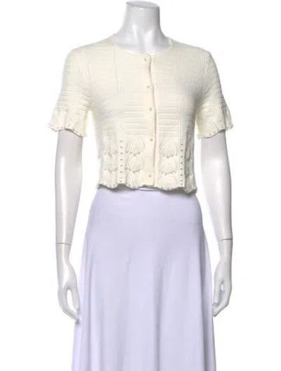 Pre-owned Maje Crew Neck Sweater In Neutrals