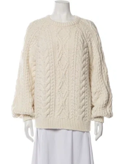 Pre-owned Maje Crew Neck Sweater In Neutrals