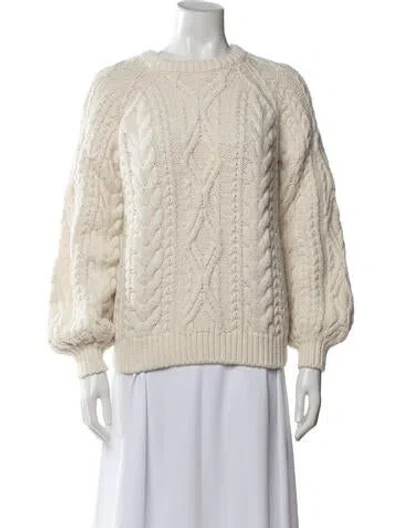 Pre-owned Maje Crew Neck Sweater In Neutrals