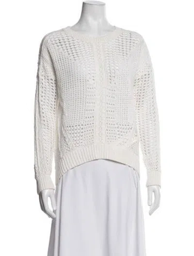 Pre-owned Maje Crew Neck Sweater In Neutrals