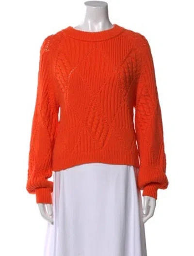 Pre-owned Maje Crew Neck Sweater In Orange