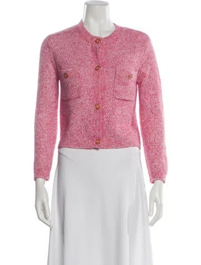 Pre-owned Maje Crew Neck Sweater In Pink